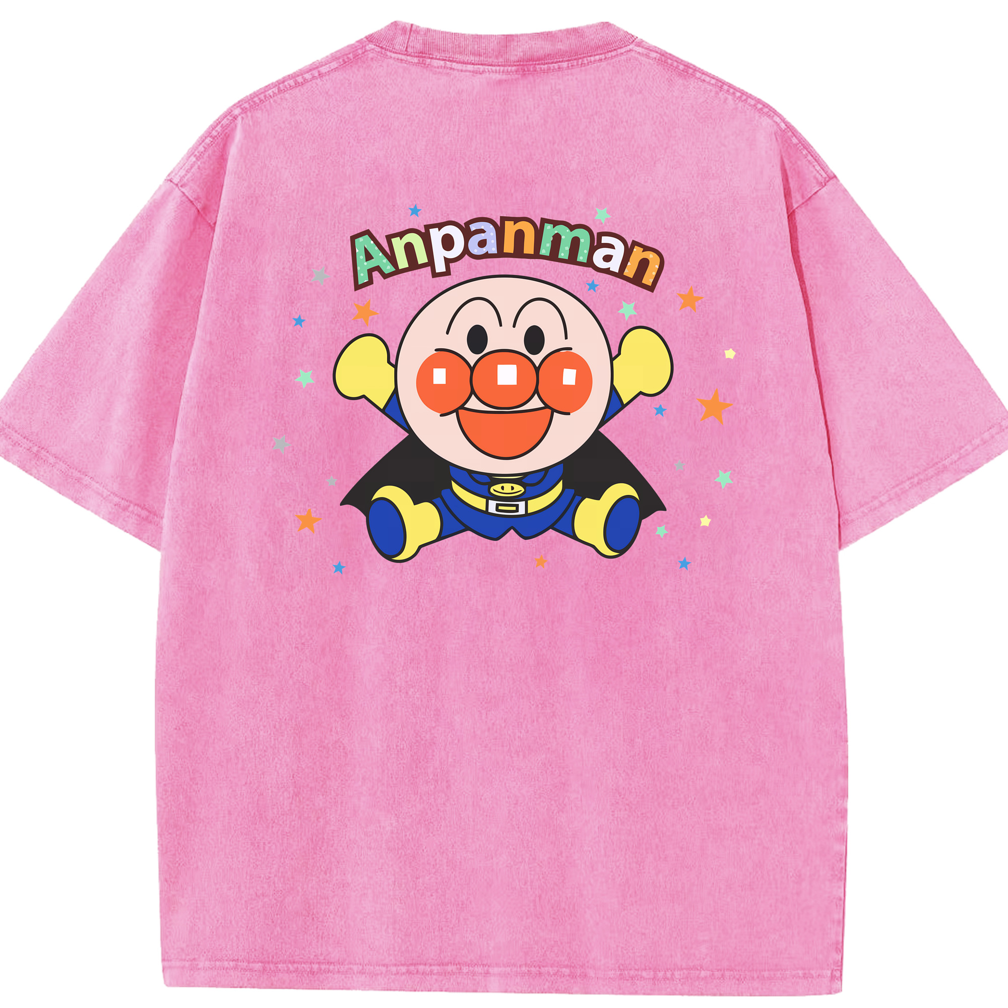 （画像用） アンパンマン Anpanman 綿100% ヴィンテージ風 半袖Tシャツ（背面プリント）